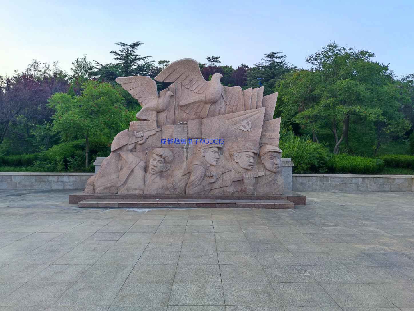 ​2023年08月30日山东省青岛市某部队三维数字沙盘项目交付，瞻仰城阳烈士陵园！我司工程师们自发前往的第106个烈士陵园！